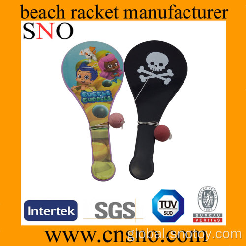 Paddle Catch Beach Racket Mini plastic paddle catch beach racket for children Supplier